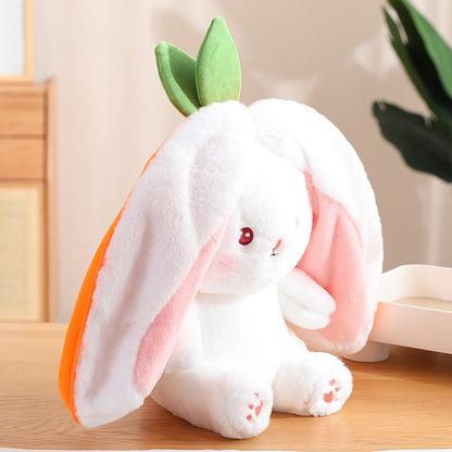 ☘️Saint Patrick's Day Sale☘️ Transforming Bunny – Strawberry & Carrot Dual-Form Plush Toy