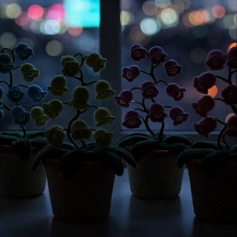🌸 Lily of the Valley Lamp, Handmade Crochet Artificial Flower Night Light