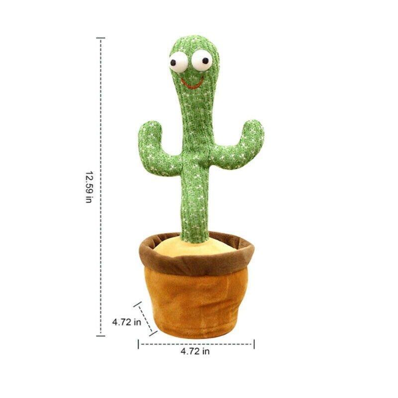 🌍Earth Day Solar Sale🌍 Interactive Dancing Talking Cactus Toy – Singing, Voice Repeating & Light-Up Toy🌵