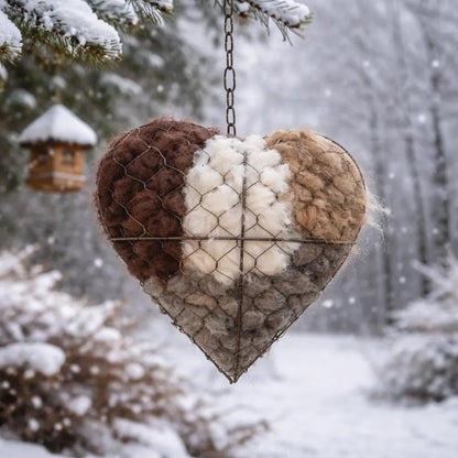 💗Saint Patrick's Day Sale💗 Handmade Alpaca Fiber Bird Nesting Heart🕊️