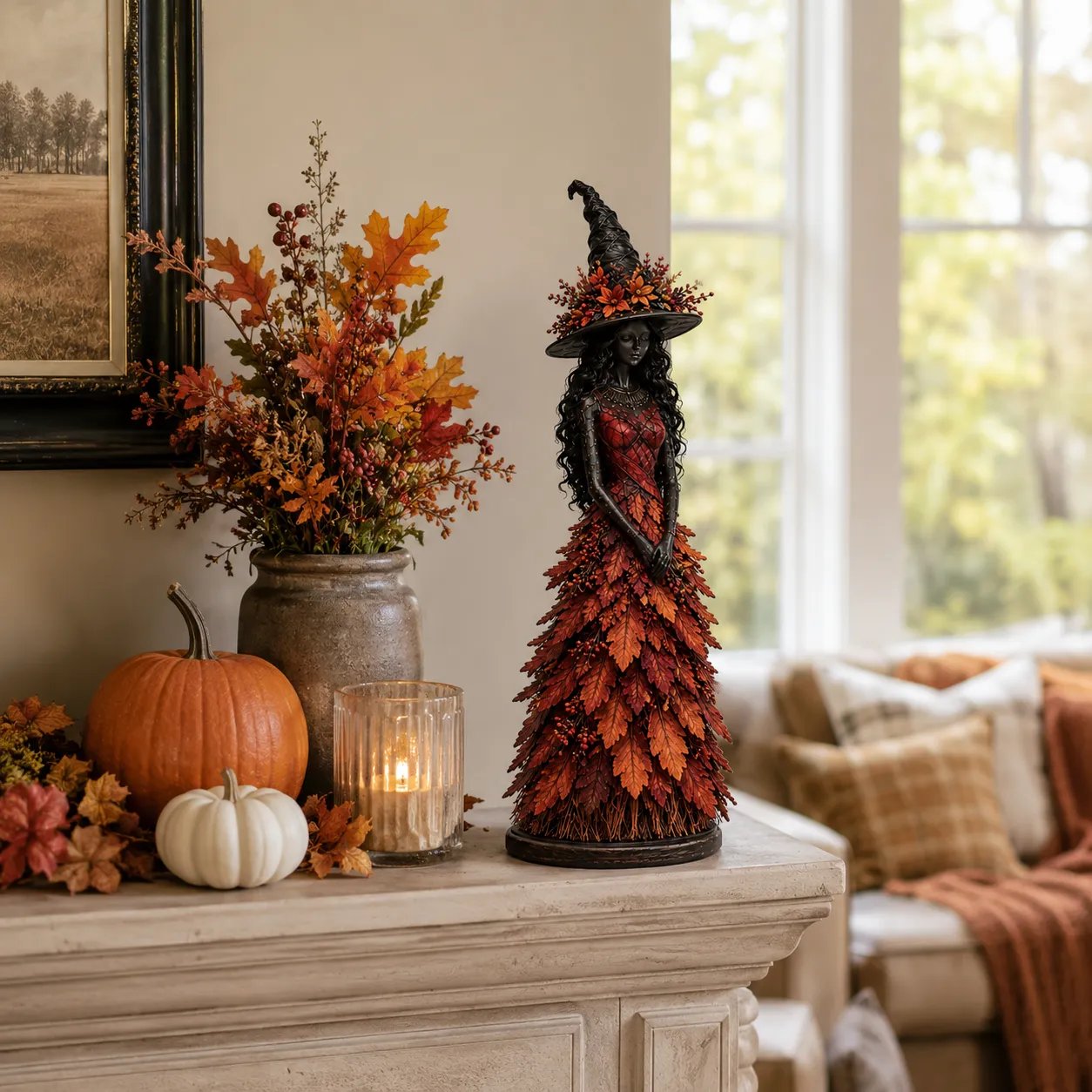 🔥LAST DAY 50% OFF - 🧙‍♀️Enchanted Autumn Witch Figurine (📦 Free Shipping)