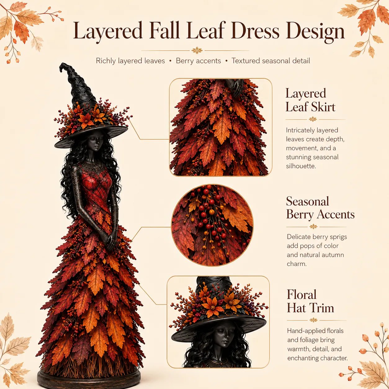 🔥LAST DAY 50% OFF - 🧙‍♀️Enchanted Autumn Witch Figurine (📦 Free Shipping)