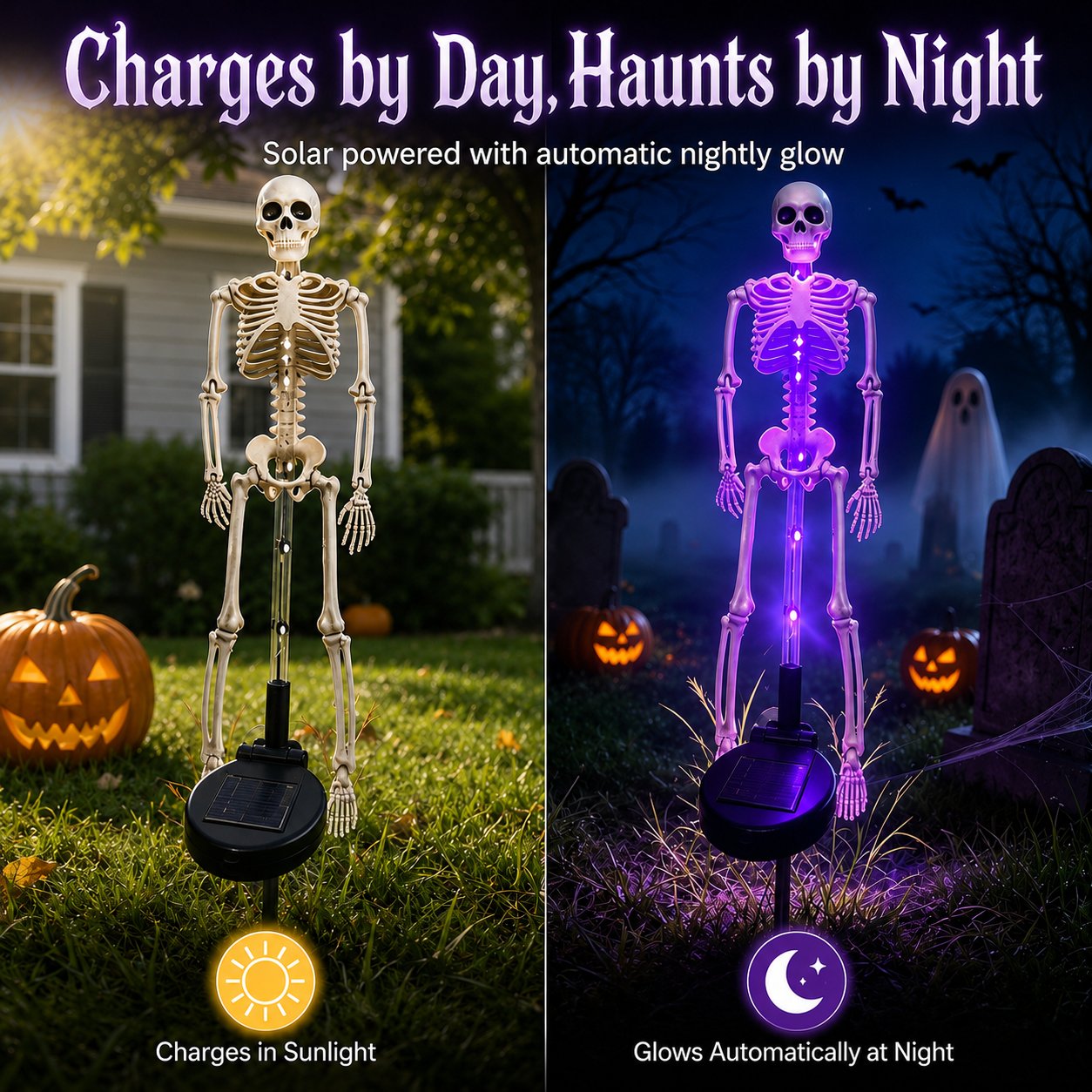 💀 Hazels® Solar Skeleton Garden Lights