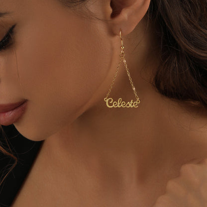 Aleyna Name Dangle Earrings