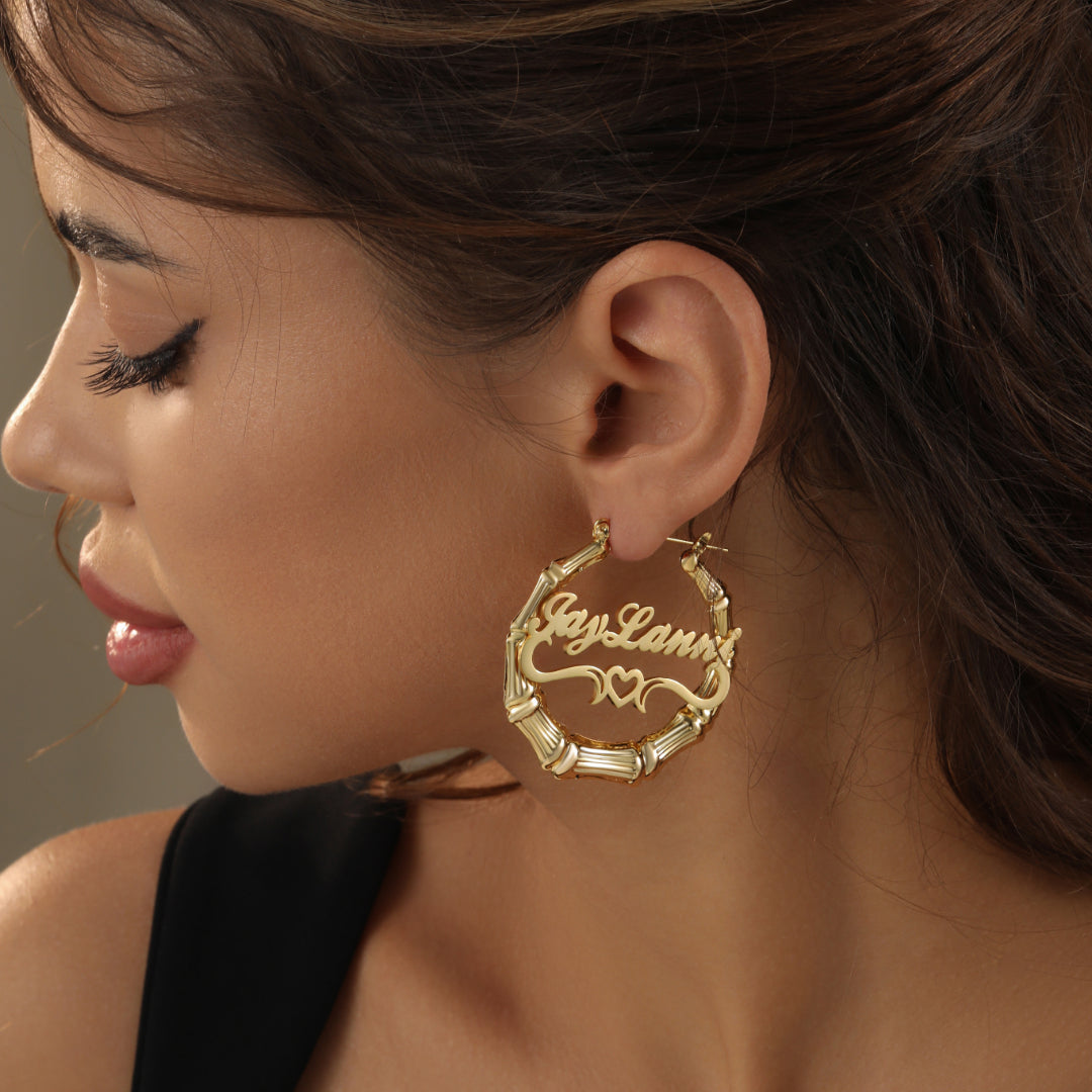 Lorelai Bamboo Hoop Earrings