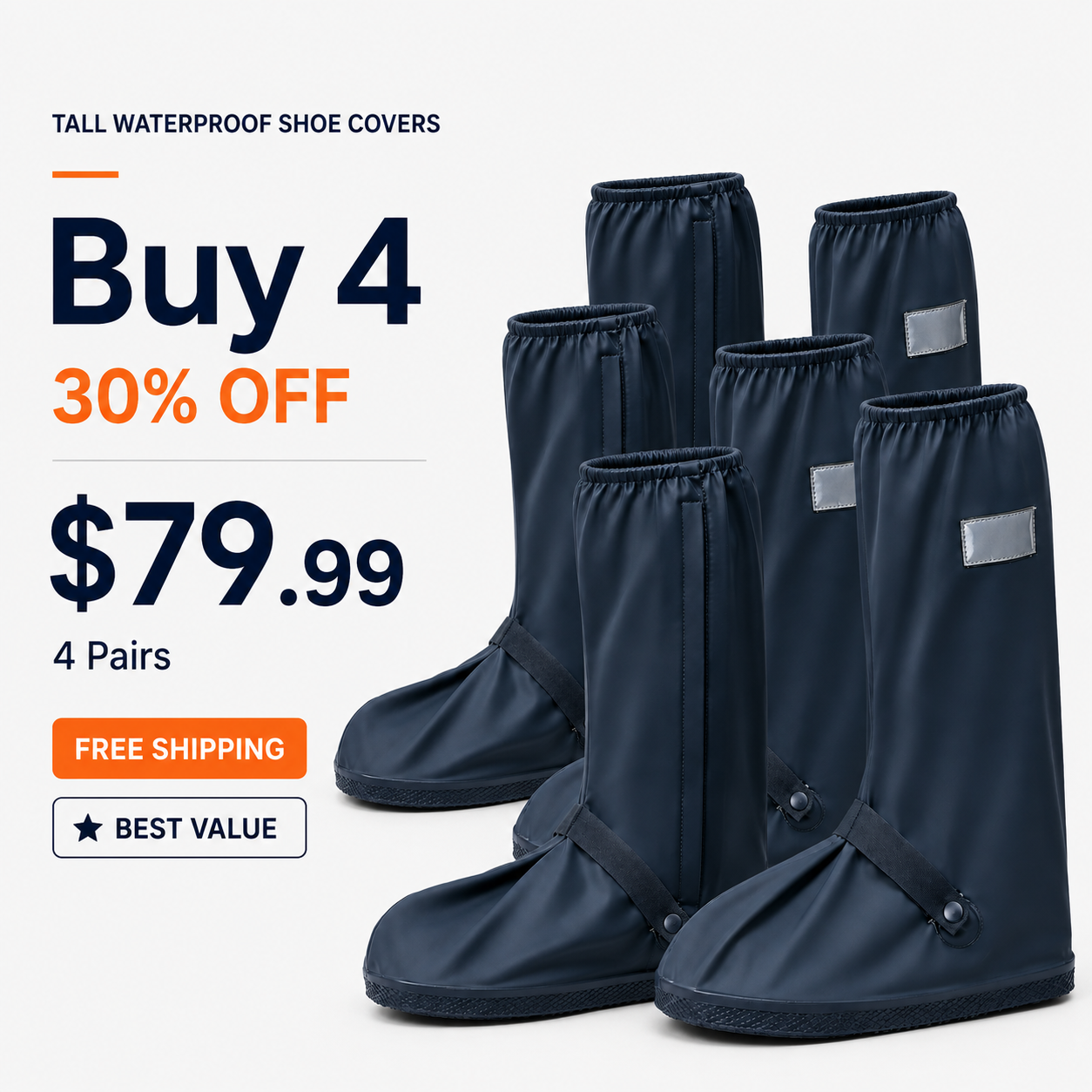 Hazels® Foldable Waterproof Boot Covers – Stay Dry in Rain, Mud & Snow